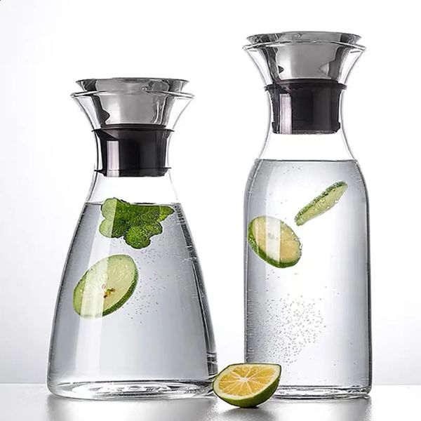 Bottiglie d'acqua 115L Bollitore freddo in vetro ad alta borosilicato Contenitore per bottiglie Ristorante Casa Succo di limone Tè Latte 231109