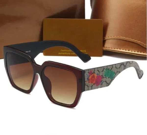 Óculos de sol de luxo para mulheres homens óculos quadro completo óculos ao ar livre designer tons flores carta impressão óculos de sol espelhos weote g5