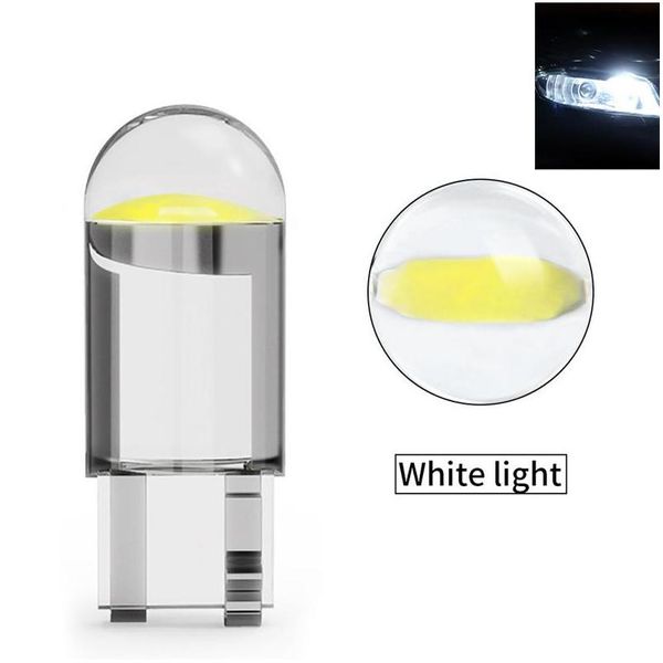 Autobirnen 100 Stück Weiß 1Led Cob 158 W5W 2825 168 192 194 T10 Wedge Bbs 12V Für Seitenmarkierungsleuchten Dome Map Door Kennzeichenbeleuchtung D Dhdim