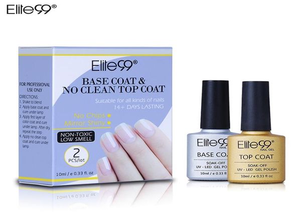 Elite99 Top Base Coat Soak Off Gel Smalto per unghie UV LED Primer per unghie Costruttore Unghia Gel Vernice Trasparente Unghie artistiche Lacca6942846