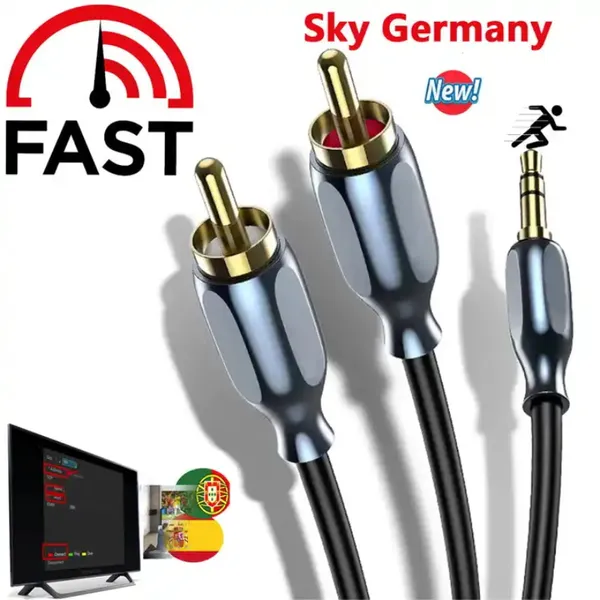 8 linee Oscam Cccam Cline Stabile Veloce Sever Sk-y De Oscam con supporto ICAM Sk-y Germania per ricevitore TV satellitare DVB-S2