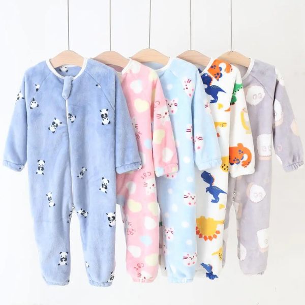 Pyjamas 1 bis 5 Jahre Winter-Flanell-Kinderschlafsäcke Strampler für Jungen und Mädchen Anzüge Home Wear 231110