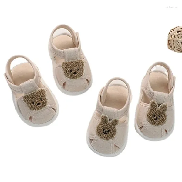 Primeiros caminhantes dos desenhos animados urso bebê sandálias criança menina sapatos verão meninos bonitos estilo coreano