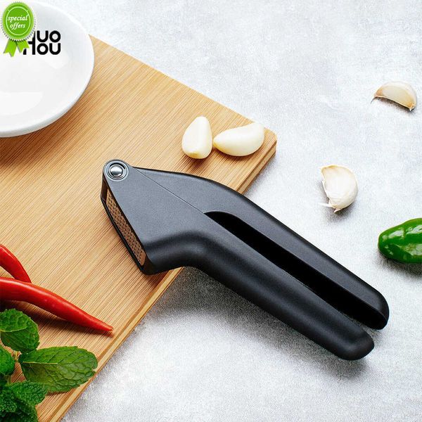 Новый Huohou Kitchen Presser Presser Ручная чесночная дробилка кухня инструмент Micer Cutter Squeeze Fruit Frunt Extable Легко чистить