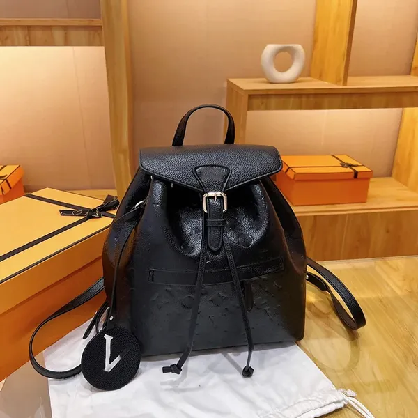 10A Classic Designer Mochila Mochila de couro de alta qualidade feminina pequena mochila preta Luxo Moda Padrão floral Nova bolsa de ombro Bolsa de viagem de luxo