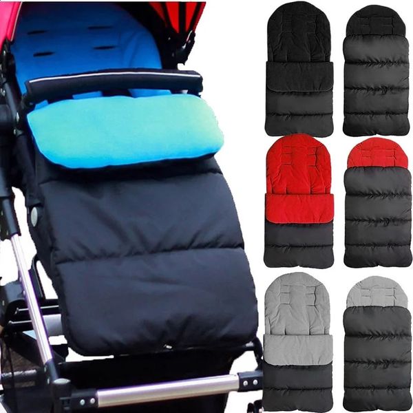 Capas de carrinho de compras Universal Stroller Footmuff Cover Cobertor Cozy Toes Buggy Seat Almofada para bebê grosso macio quente à prova de vento nascido saco de dormir 231109