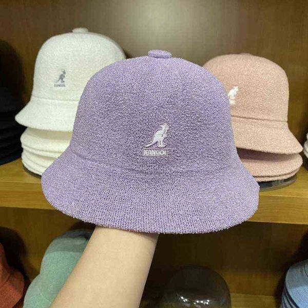 Модная женская шляпа шляпа Большая ведра корейская шляпа рыбака Большой вышивка животных кангол