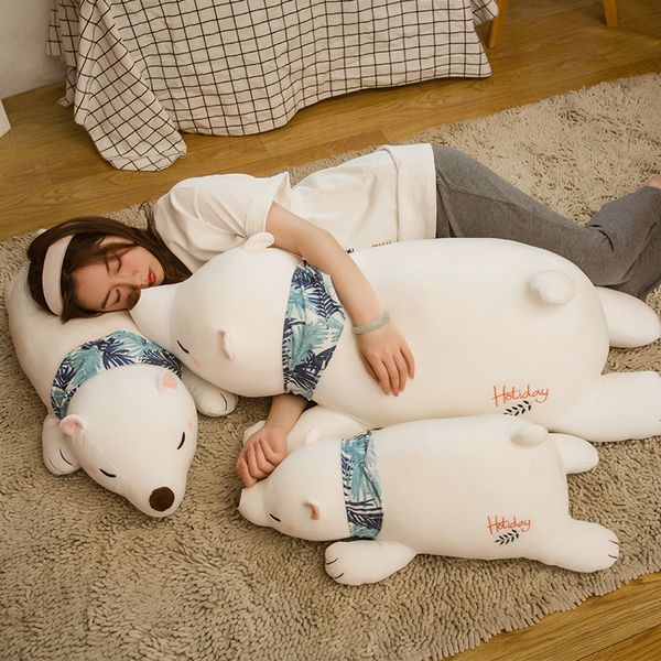 Polar Bear Solid Plüschtier Puppe Wurfkissen Kinderfüllung Spielzeug Heimdekoration Autodekoration Beliebt
