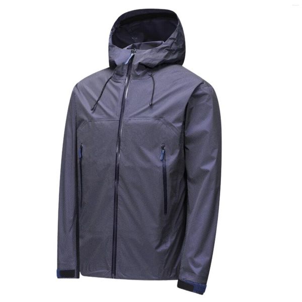 Мужские куртки оптом, альпинизм, бег, осенняя водонепроницаемая и ветрозащитная бесшовная уличная куртка с капюшоном из ленты
