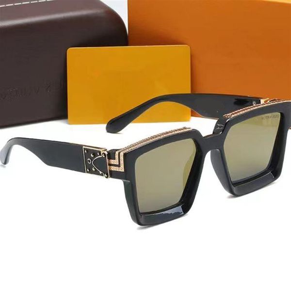 Designer de óculos de sol homens mulheres milionários Sunglas quadro completo design vintage milionário1 1 óculos de sol preto feito na Itália wit275v