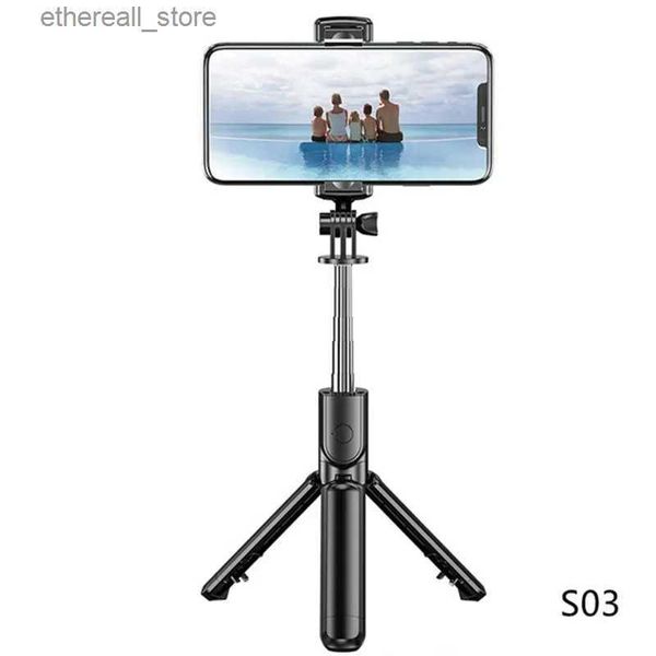 Selfie Monopods Cep Telefonu Tutucusu Selfie Stick Tripod İPhone Samsung için Canlı Akış Cep Telefonu Desteği Uzaktan Kumanda Q231109