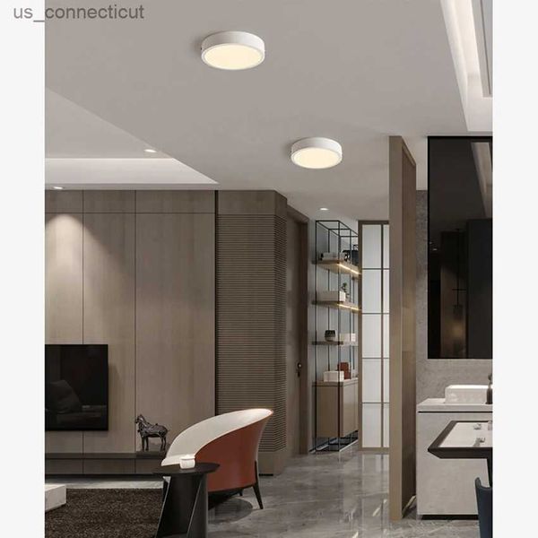 Luzes noturnas modernas LED 220V luz de teto redonda 8W / 16W / 22W / 30W para sala de estar, quarto, cozinha, iluminação, lâmpada de teto de alumínio branco R231110