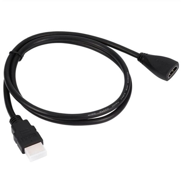 Freeshipping 3pcs/lot HD-MI Erkek-Kadın Uzatma Extension Cable Altın Kaplama 1080p 3D PS3 Yüksek Hızlı Kablo Oerml