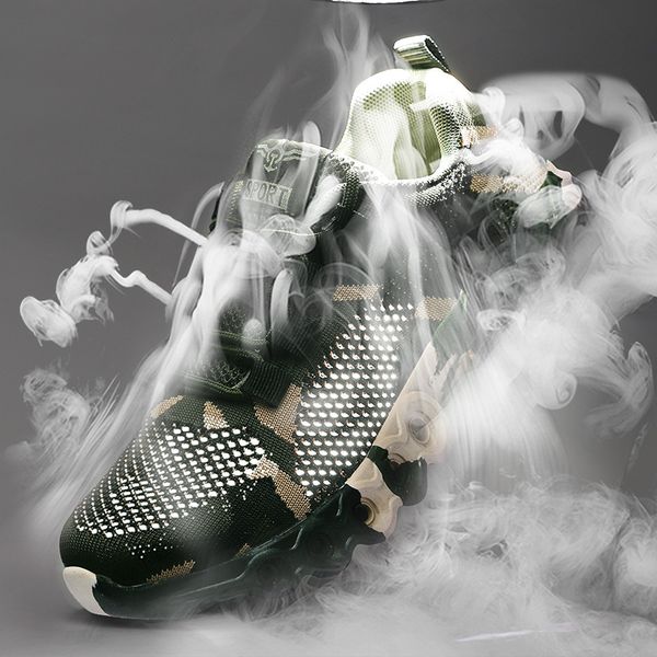 vendita all'ingrosso scarpe Camouflage Moda Sneakers Donna Scarpe casual traspiranti Uomo Scarpe da ginnastica verde militare Plus Lover scarpa da jogging Taglia 35-45