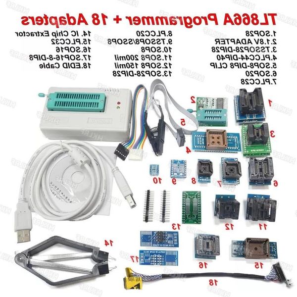 En yeni TL866A USB Programcı Entegre Devreler 18 Adaptör EPROM Flash Bios 18 Evrensel Adaptör EDID KODU UEKSC