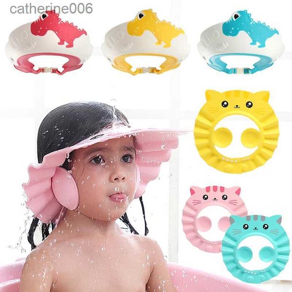 Cuffie da doccia regolabili Cappello da doccia per bambini Cappello da lavaggio per capelli per bambini Protezione per le orecchie per bambini Sicuro per bambini Shampoo Doccia da bagno Proteggi copricapoL231110