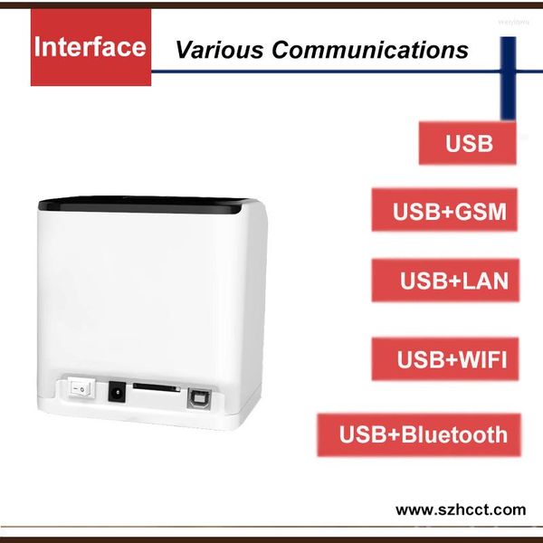 Stampante per ricevute POS termica wireless da 58 mm con interfaccia multipla Bluetoth/WIFI/GSM per ristorante o negozio di tessuti HCC-POS58D