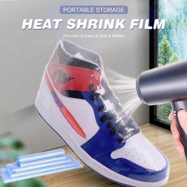 Sacchetti di immagazzinaggio 20pcs Sacchetto di pellicola termorestringente in PVC Imballaggio sigillato per la vendita al dettaglio Cosmetico regalo per scarpe in plastica trasparente