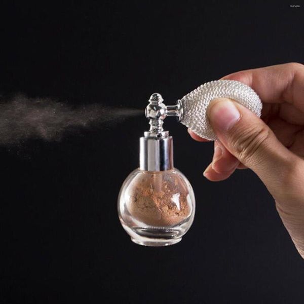 Bottiglie di stoccaggio Glitter Evidenziatore Flacone spray in polvere Illuminare le donne Strumenti di dispenser in vetro lucido naturale-Colore casuale dell'ugello