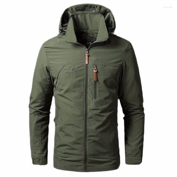 Jagdjacken 5XL Wandern Army Green Outdoor Sport Kapuzenjacke Wasserdicht Atmungsaktiv Camping Mantel Mode Herrenbekleidung