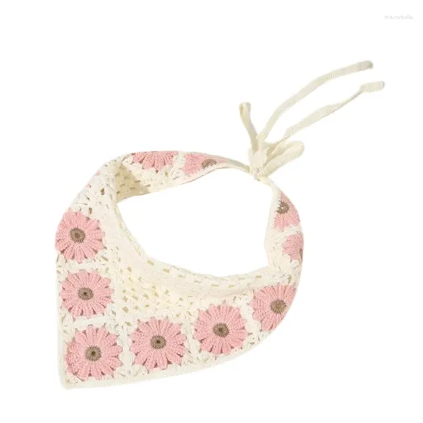 Sciarpe Boho Floreale Bandane per capelli Sciarpa per triangolo Fascia per capelli all'uncinetto Fazzoletto per capelli Turbante Donna Accesso per ragazze