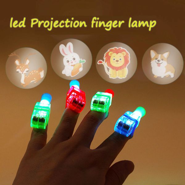 Рождественские светодиодные кольца на палец, мультяшная проекционная лампа, фестиваль, свадьба, светящиеся игрушки, товары для дня рождения, ночник