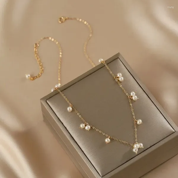 Anhänger Halsketten Minar 2023 Barock Süßwasser Perle Charme Für Frauen Mädchen Großhandel 14 Karat Echt Gold Überzogene Kupfer Strang Choker