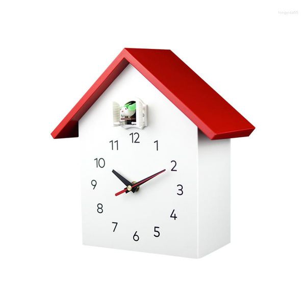 Настенные часы кукушка кварцевые часы современные птицы висящие часы для часа на эливуаре Home Room Red