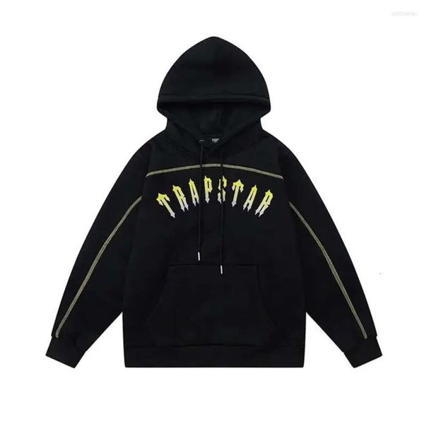 2023 Trapstar Hoodies Masculino Moletom Com Capuz Suéter Carta Bordado Moletom Com Capuz Calças Conjunto de Calças Masculinas Pulôver Fatos de Treino Streetwear