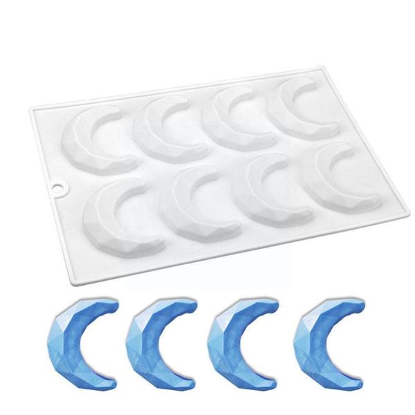 Ferramentas de cozimento Pastral 2 tipos Mubarak Eid Moon Shape Mousse Bolo Molde