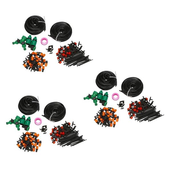 Equipamentos de rega Jardim Conjunto automático de irrigação por gotejamento 30m Kit mini DIY ajustável de 1/4 de polegada de água pesada kitwateringing