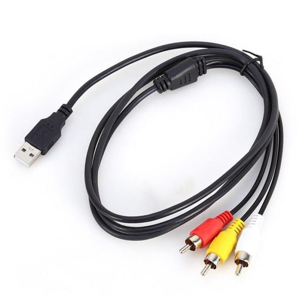2 teile/los Freeshipping 5FT 15 m Stecker auf Stecker USB 20 Zu 3 RCA Audio Video AV Adapter Kabel Mouaf