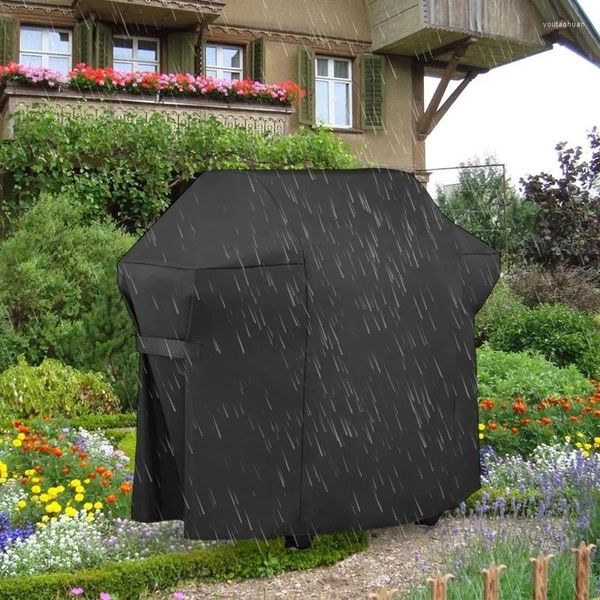 Strumenti Copertura per griglia per barbecue Esterno antipolvere Impermeabile Resistente alla pioggia Barbecue protettivo da giardino Nero.