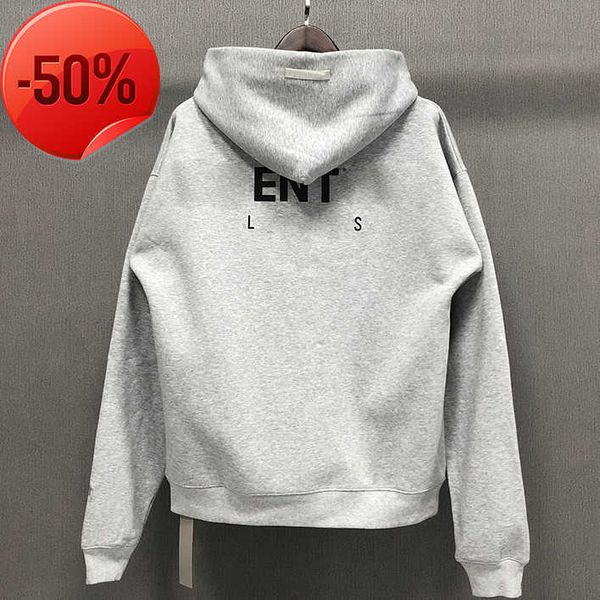 Hoodies Sweatshirts Erkek Hoodies Klasik Yansıma Baskı Hip Hop Hoodie Çift Kalın Uzun Kollu 3 Renk Yüksek Sokakları 2xl Boyut