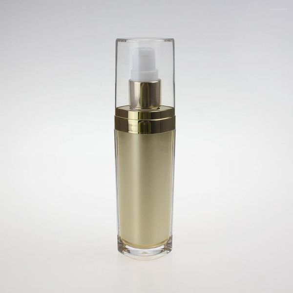 Garrafas de armazenamento ouro luxo ouro vazio 15ml Cosmético Plástico Eye Shape Loção Bottle Bottle Garrane