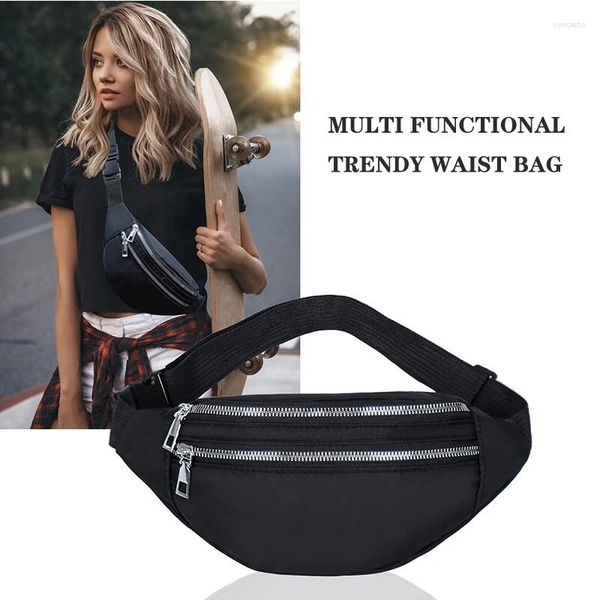 Sacos de cintura Mulheres Saco Nylon Fanny Packs Casual Peito Homem Cinto Bolsa Viagem Hip Sport Bum