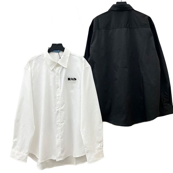 Рубашка для мужчин и женщин, модная одежда, рубашки поло в стиле унисекс, черный, белый цвет, 2 цвета, с мешком для пыли Opp