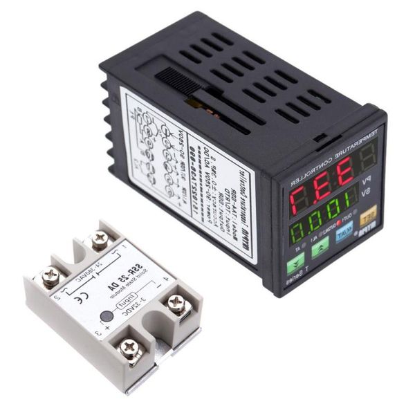 Freeshipping Digitaler programmierbarer PID-Temperaturregler LED-Thermometer SSR TC/RTD 24V-380V 25A SSR-25 DA Solid State Relay Modu Jurd