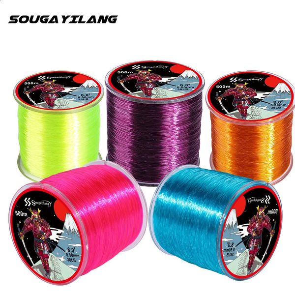 Treccia Sougayilang 500m Giappone Nylon Pesca 7 38LB 0.14mm 0.5mm Super Strong ocarbon Monofilamento Merci 231109