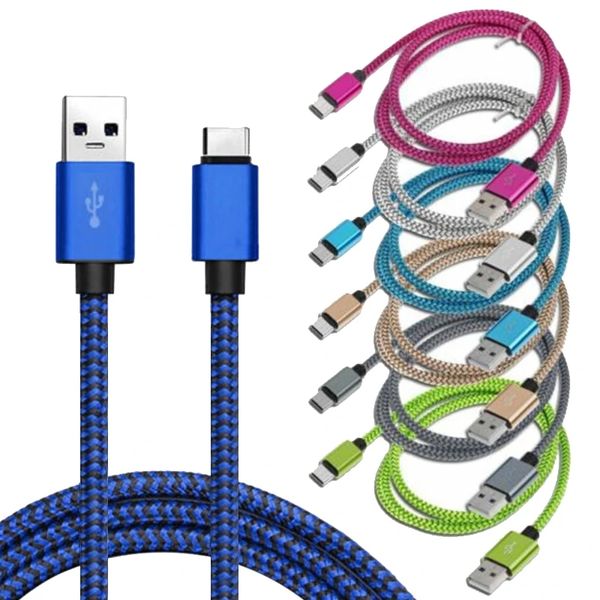 Cabo micro USB de 2m de 3m de comprimento para cabos de carregamento rápido do Samsung Galaxy para Xiaomi Huawei HTC Charging