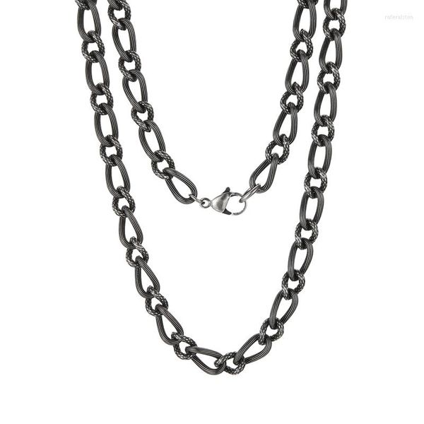 Correntes 7mm 26 '' Big 51G pesado aço inoxidável Twist Oval Link Chain Charcle Charming Jewelry for Mens