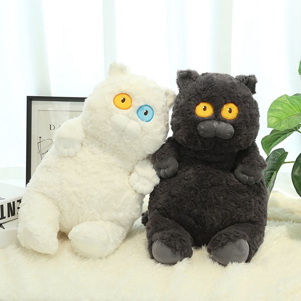 40 cm Kawaii Grandi Occhi Gatto Blu Giocattoli di Peluche Farcito Carino Bianco Giallo Gatto Bambola Animale Cuscino Morbido Cuscino Del Fumetto Kid regalo di compleanno