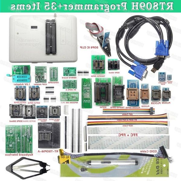 Интегральные схемы RT809H Универсальный программатор EMMC-Nand FLASH, 35 предметов, адаптер TSOP48, адаптер TSOP56, тестовый зажим SOP8 Nepjh