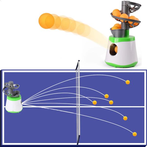 Tischtennis-Sets, 4 * AA-Batterie, Mini-Tischtennisroboter, Pitching-Maschine, Trainer für Erwachsene, Kinder, Sportspiel, Geschenk, Schläger, Sport, 40 Ping-Pong-Bälle 231109