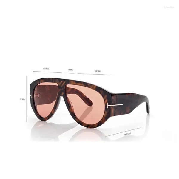 Sonnenbrille FT 1044 Echt T auf beiden Seiten Oval Acetat Erstklassige Männer Designer Handgemachte Markenbrillen Frauen UV400 Brillen