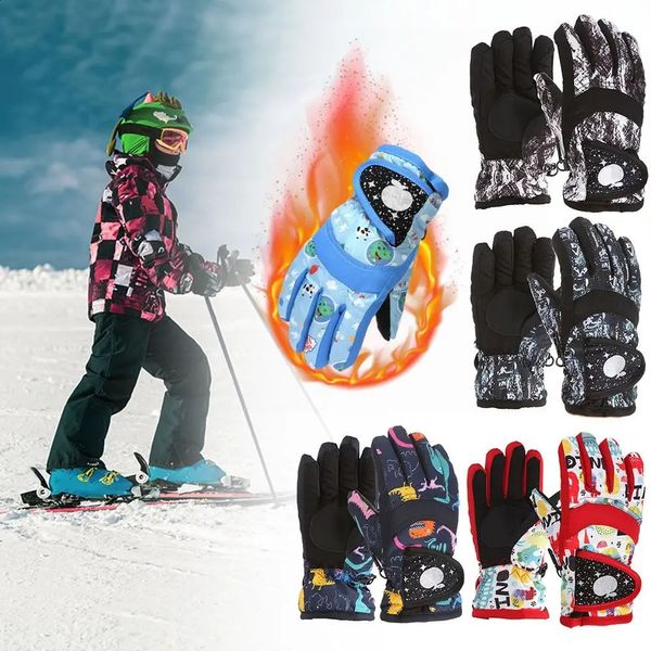 Guanti da sci invernali neve per bambini ragazzi ragazze outdoor impermeabili antivento sport bambini caldo snowboard resistente al freddo 231109