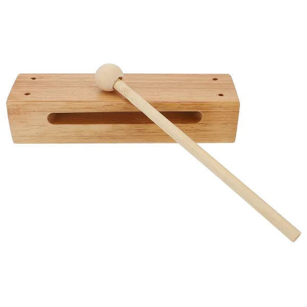 Wood Percussion Toy Instrument Musical Chinese Bangzi Block Stick Woodblock Early Learning Instument Children Rhythm Orff