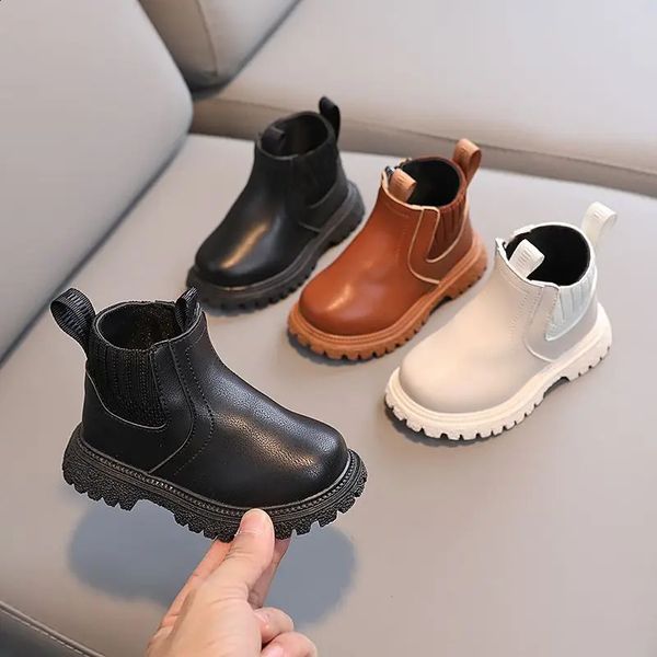 Stivali invernali Scarpe per bambini Stivali da neve più caldi 1-10 anni Stivali per bambini moda Stivali in pelle PU Principessa ragazze antiscivolo Piede 231109