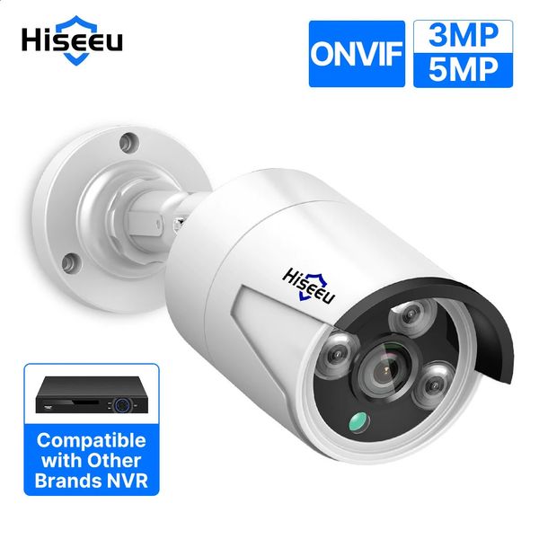 IP-Kameras Hiseeu 5MP Audio IP-Sicherheitsüberwachungskamera POE H.265 Wasserdichte IP66-CCTV-Kamera für den Außenbereich P2P-Videohaus für POE NVR 231109