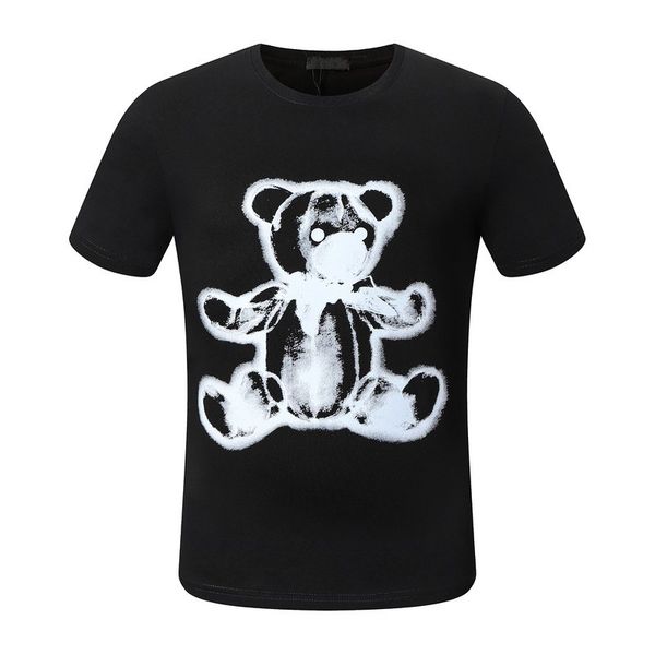 23ss Phillip Plain Herren T-Shirts Designer PP Skull Diamond Printing T-Shirt Kurzarm Dollar Brown Bear Brand T-Shirt O-Neck High Quality Skulls Streetwear T-Shirt 1065